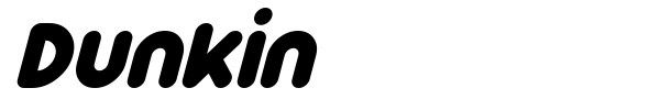 Dunkin font preview